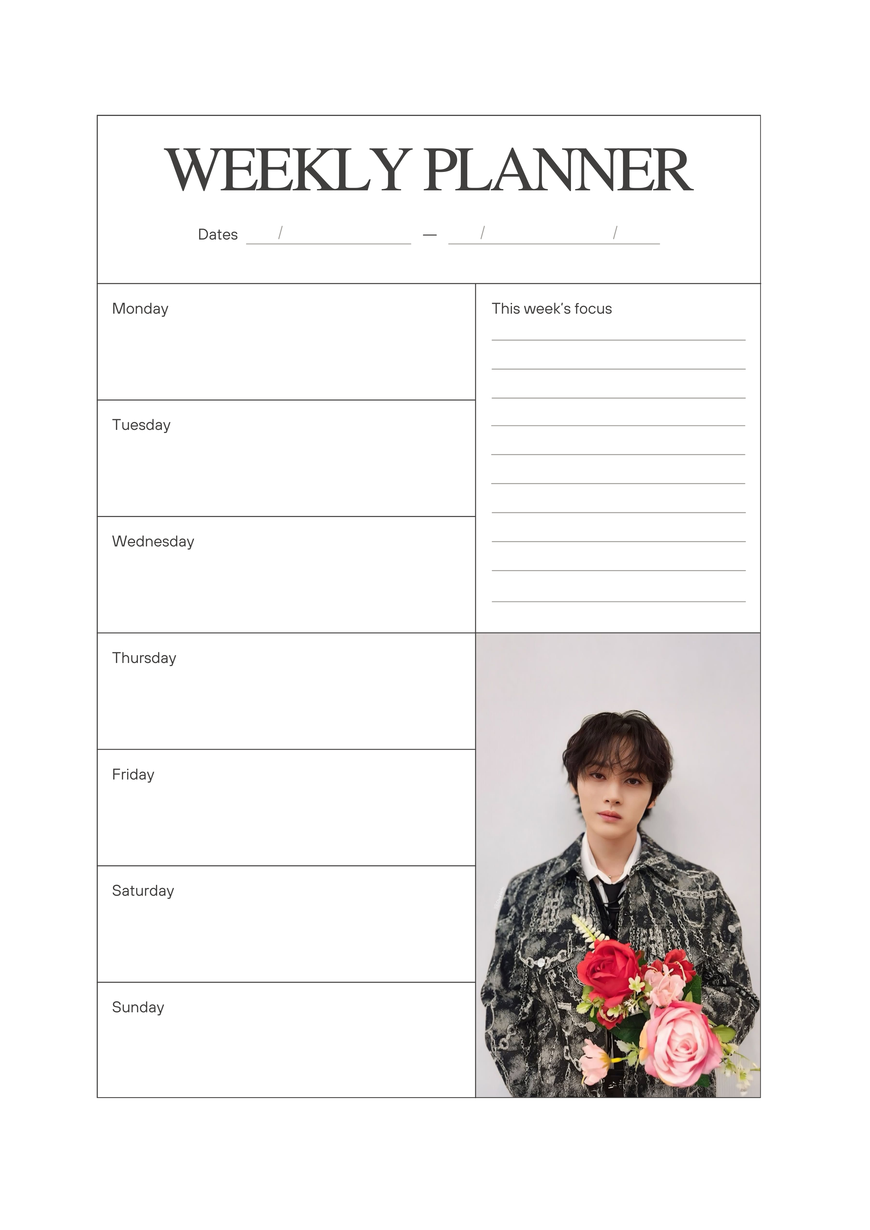 SKZ OT8 6x8 Weekly Planner