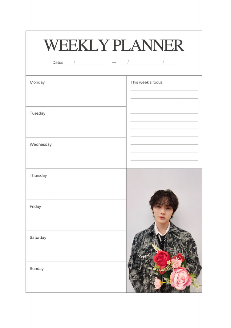 SKZ OT8 6x8 Weekly Planner