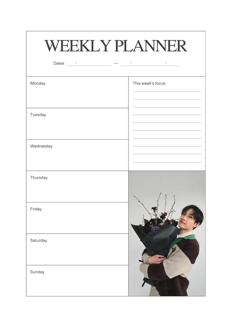 SKZ OT8 6x8 Weekly Planner