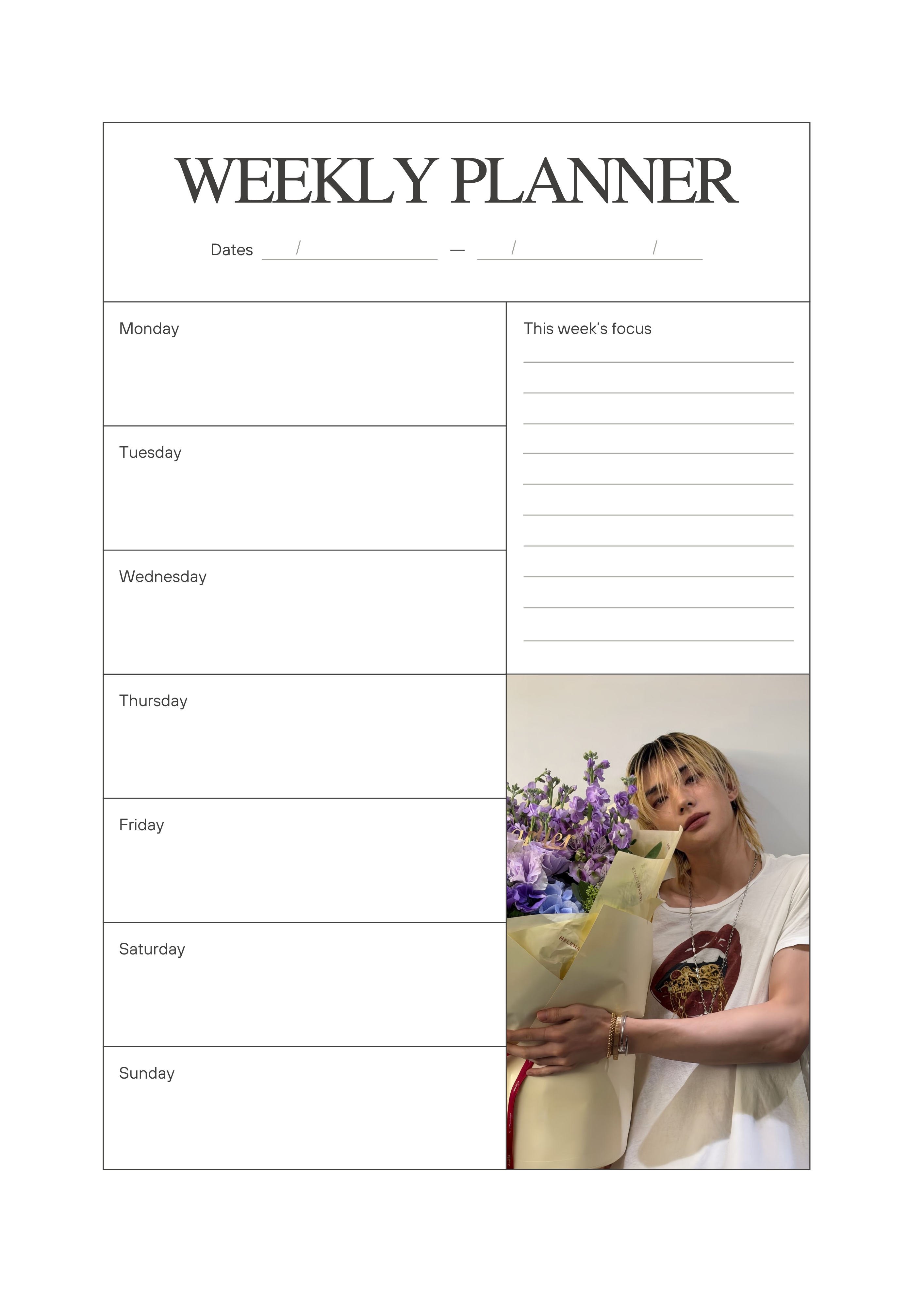 Ot8 6x8 Weekly Planner