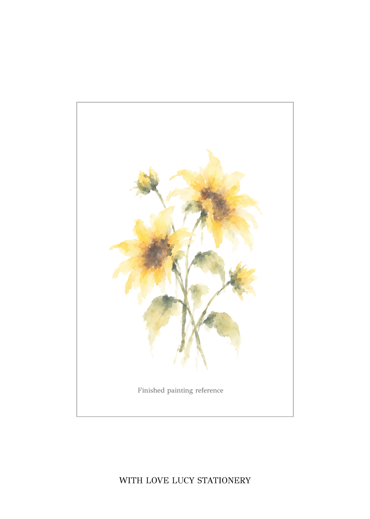 yellow flower water color painted photo