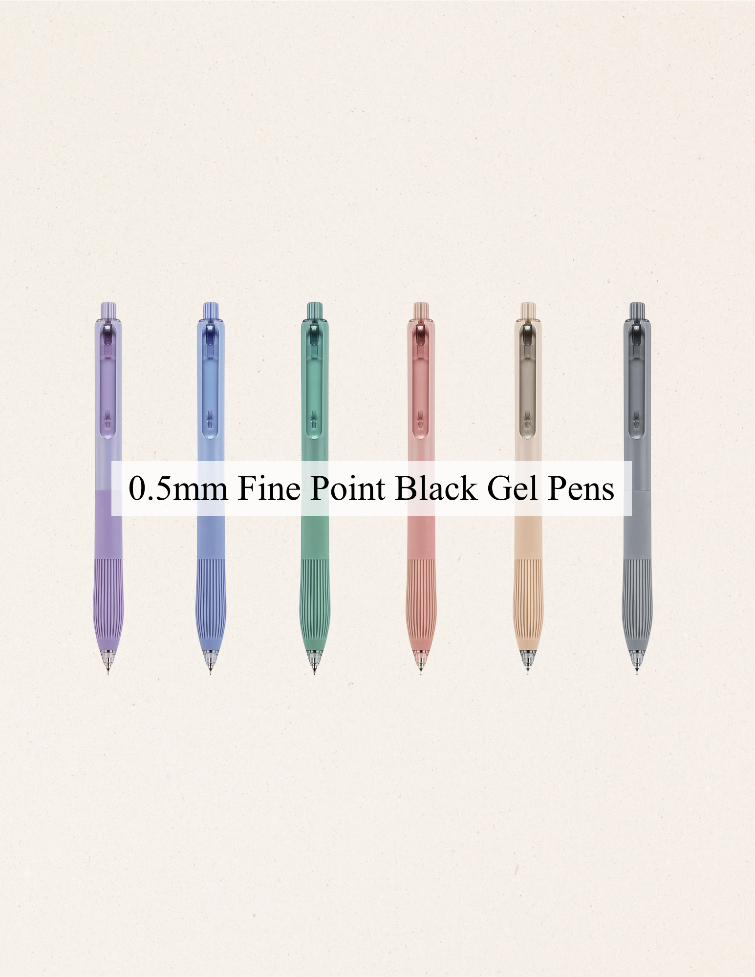 0.5mm Fine Point Black Gel Pens