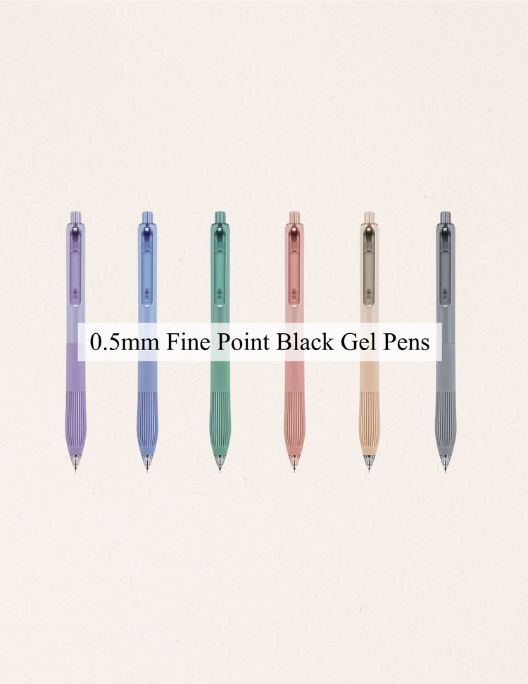 0.5mm Fine Point Black Gel Pens