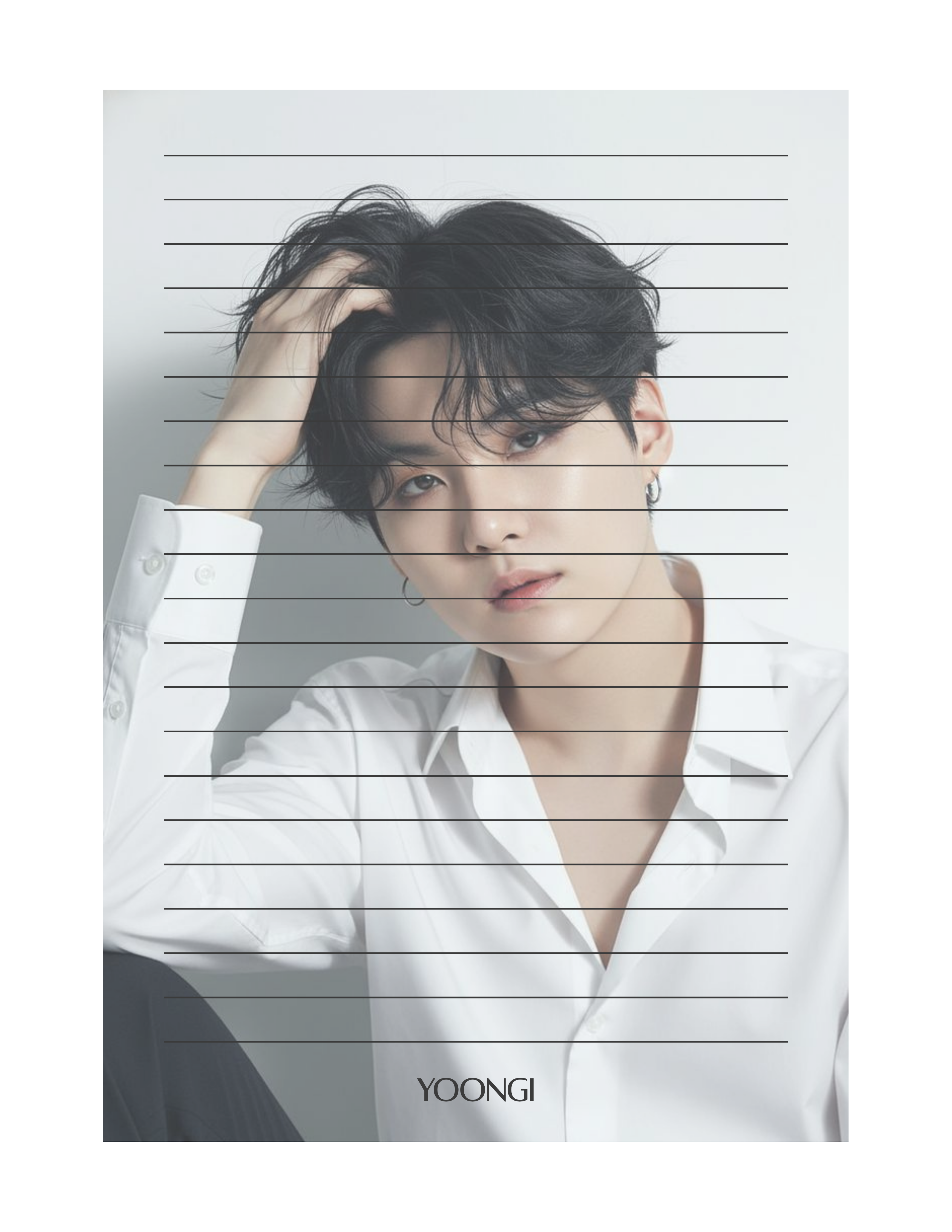Yoongi (Suga) 4.5x6.5 Notepad #2