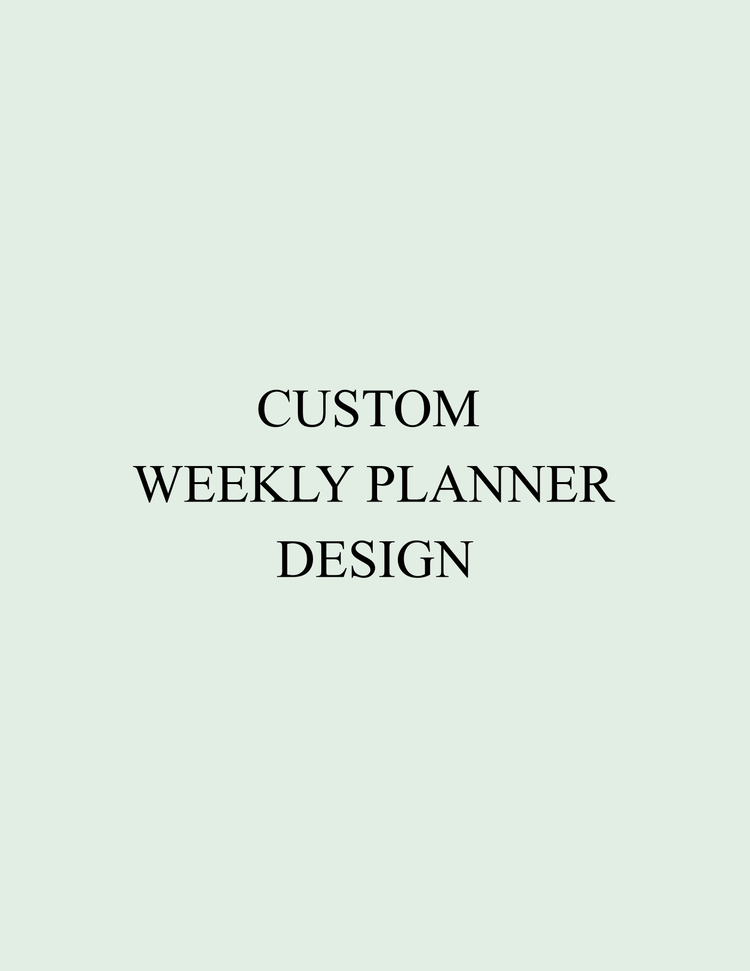 Create A Custom Weekly Planner