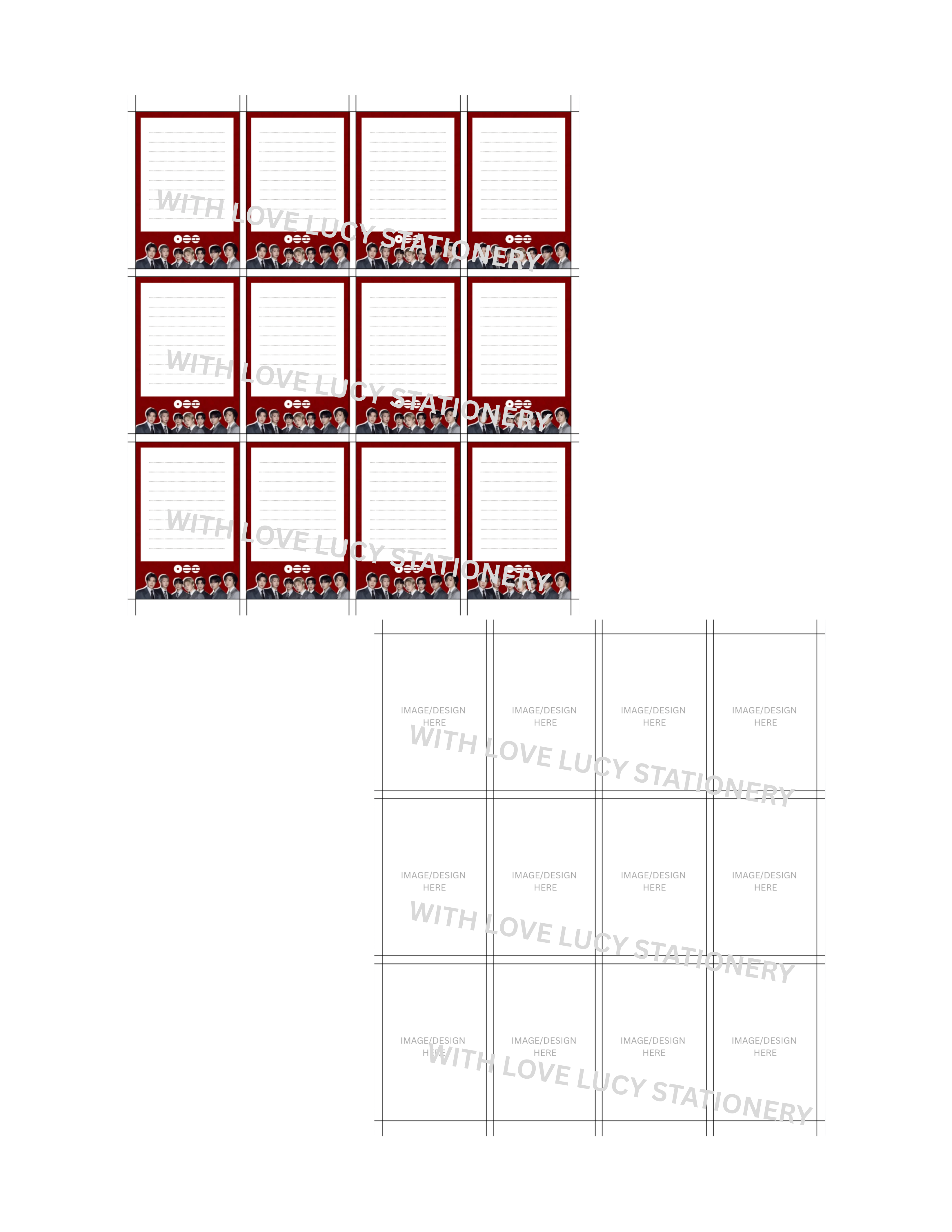 BTS Inspired 1.8x3 Mini Notepad – Digital Download (PDF)