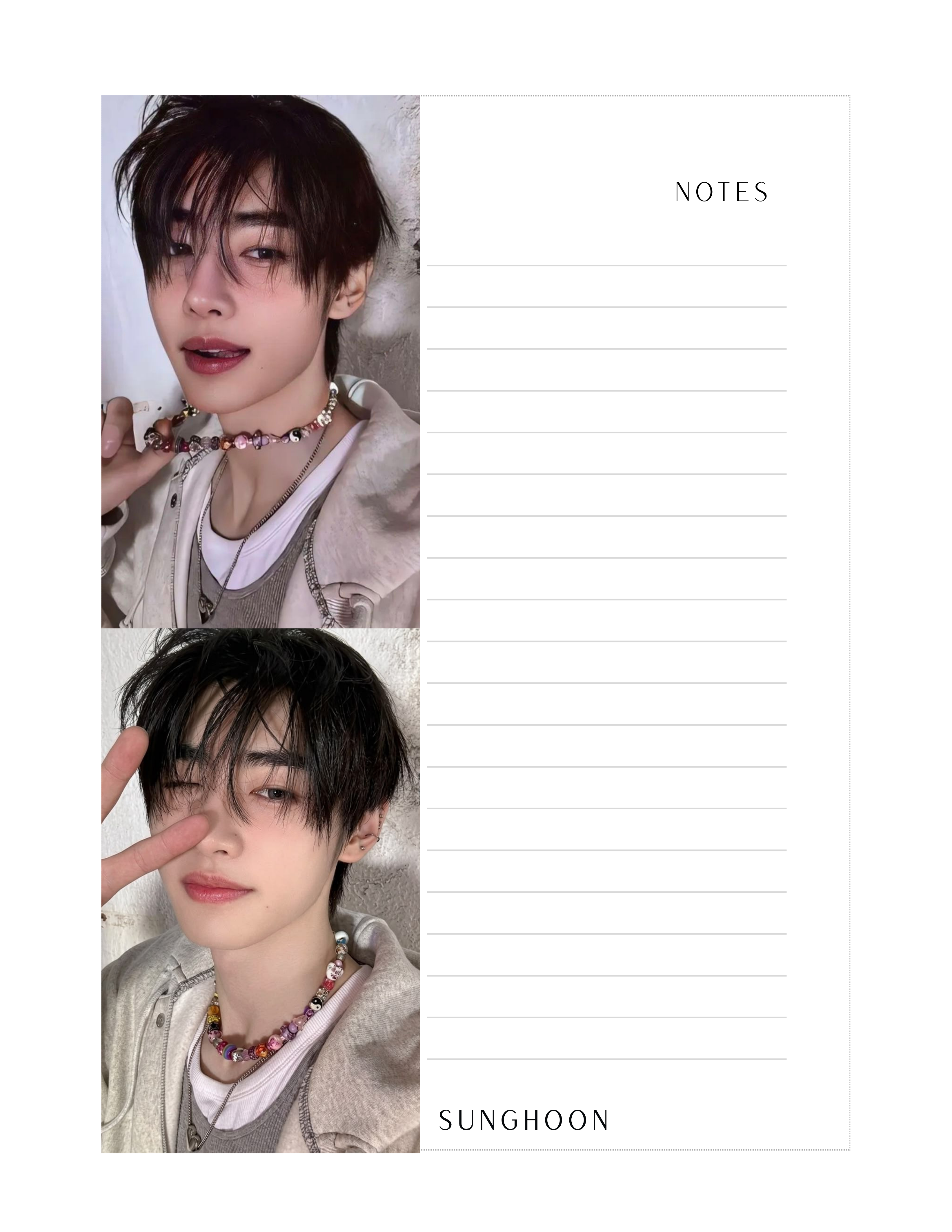 Sunghoon 4.5x6.5 Notepad #1
